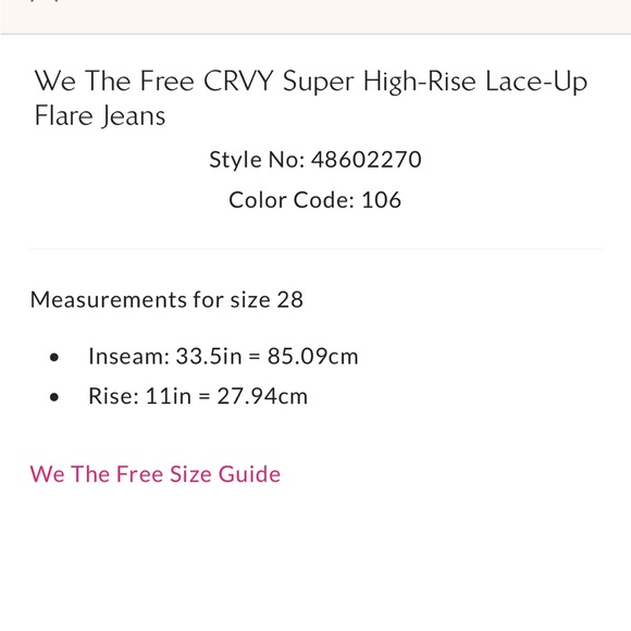 Free people Crvy super high rise lace up flare jeans - Picture 7 of 9